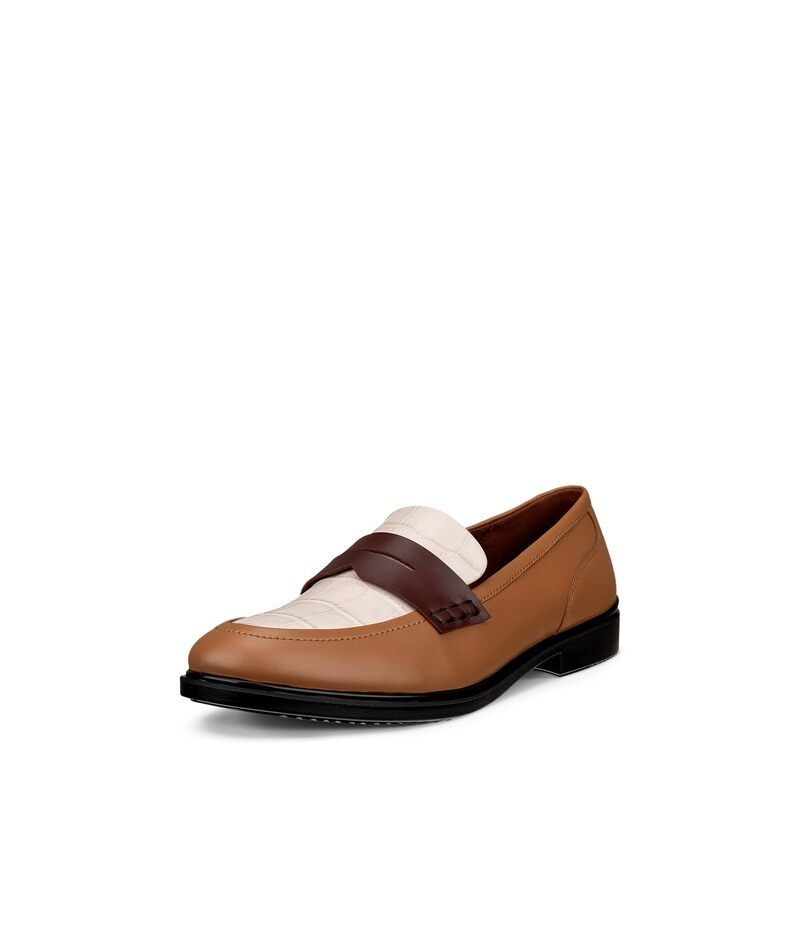 エコー レディース シューズ スリッポン・ローファー ECCO Dress Classic 15 Penny CashmereLimestoneChocolate チョコレート