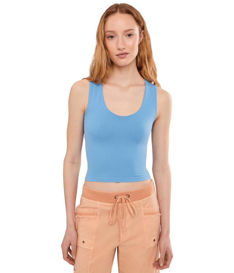 フリーピープル レディース トップス シャツ Free People Clean Lines Muscle Cami Blissful Blue ブルー