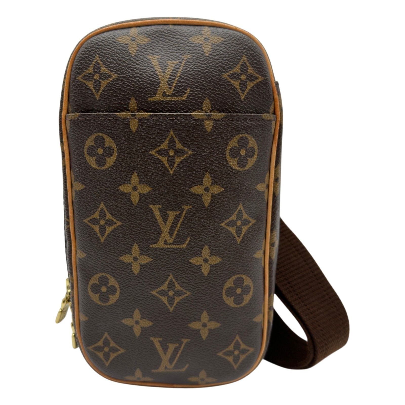 ルイ・ヴィトン LOUIS VUITTON ポシェット・ガンジュ M51870 ブラウン モノグラム/レザー メンズ ボディバッグ