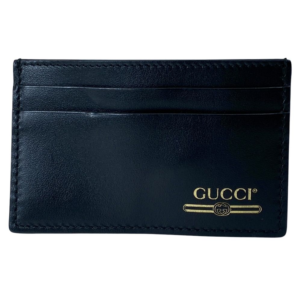 GUCCI グッチ 名刺入れ パスケース カードケース 547596 レザー ブラック ビジネス 実用的 収納力 洗練 上品 高級感 スタイリッシュ