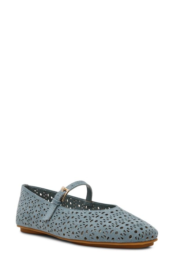 アンクライン レディース シューズ パンプス Anne Klein Connie Mary Jane Flat Blue ブルー