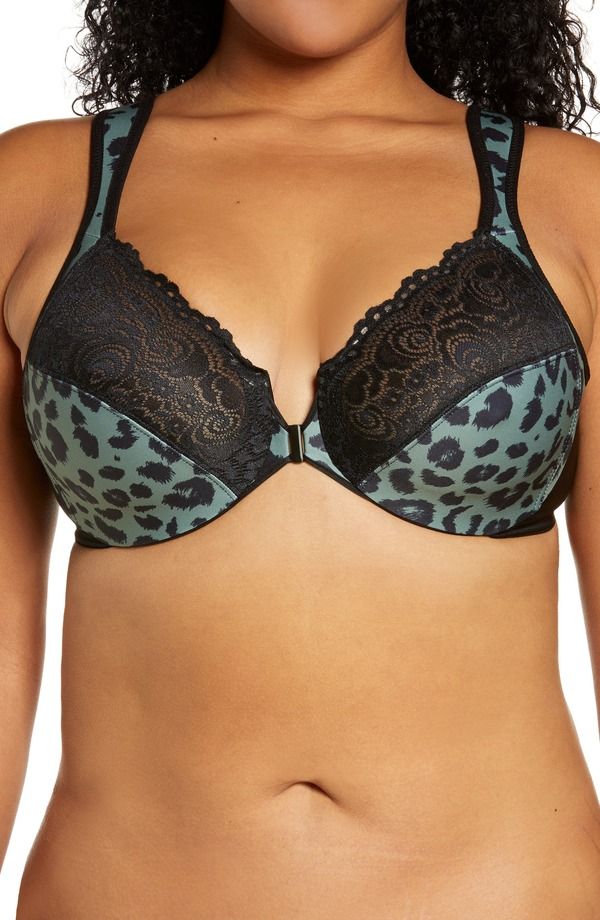グラマライズ レディース アンダーウェア ブラジャー Glamorise WonderWire Front Close Underwire Bra Centennialeopard アニマル