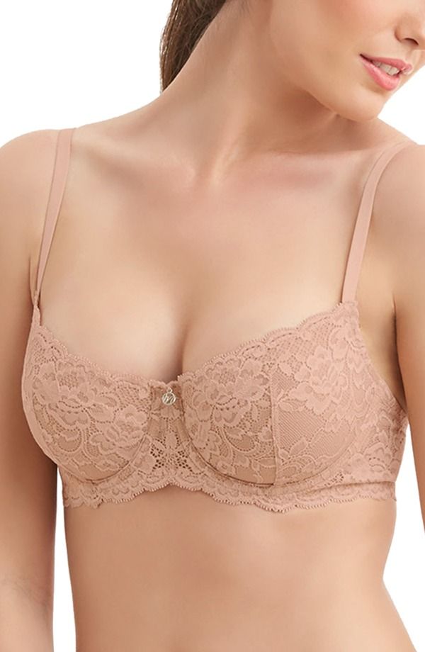 モンテル インティメイツ レディース アンダーウェア ブラジャー レース Montelle Intimates Flirt Lace Underwire Demi Bra Sand サンド