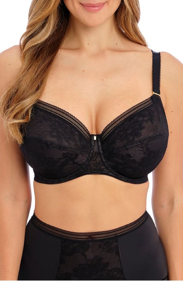 ファンタジー レディース アンダーウェア ブラジャー レース Fantasie Fusion Underwire Lace Side Support Bra Black ブラック 17,626円