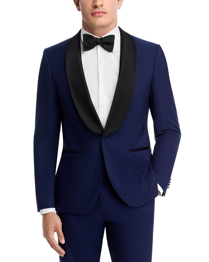 ボス メンズ アウター ジャケット・ブルゾン スリムフィット BOSS HHuge Shawl Collar Slim Fituxedo Jacket Bright Blue ブルー