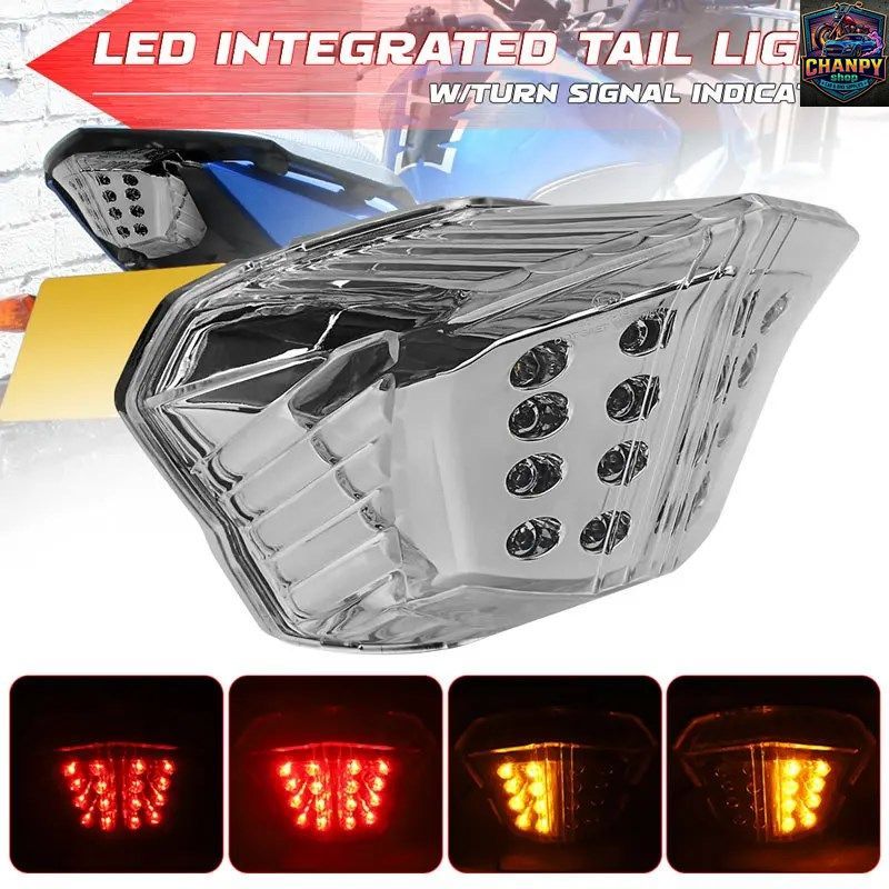 オートバイ用LEDテールライト、モトリアストップブレーキライトインジケーターターンシグナルランプLEDテールライト、ヤマハXJ6/FZ6R 2009-
