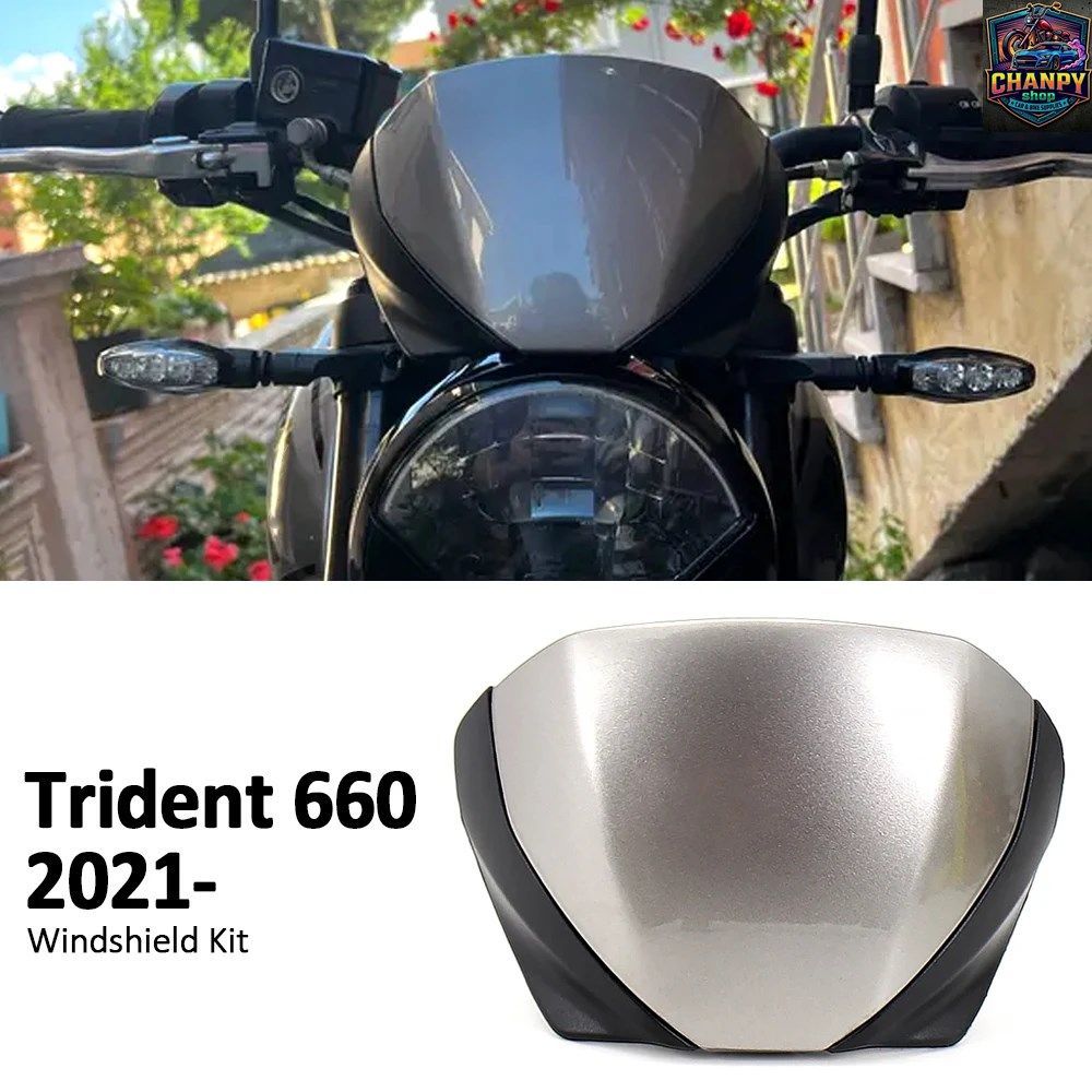 ベリーパンプロテクター TRIDENT660 2021-2024 フロントガラス ウインドスクリーン / 下部エンジンシャーシガード スキッドプレート スポイ