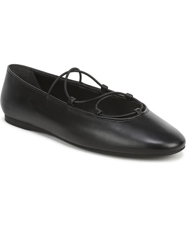 フランコサルト レディース シューズ パンプス Franco Sarto Womens Delira Round Toe Ballet Flats Black Leather ブラック