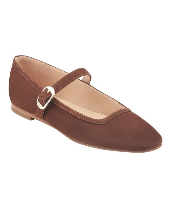 マーク・フィッシャー レディース シューズ パンプス Marc Fisher LTD Womens Garissa Mary Jane Ballet Flats Medium Brown Suede ブラウン