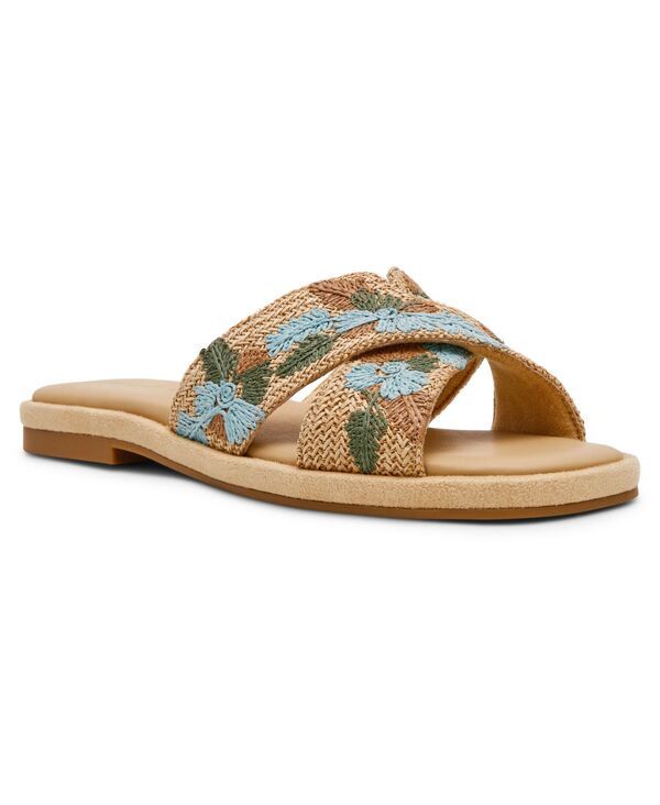 アンクライン レディース シューズ サンダル Anne Klein Womens Khloe Crossband Slide Flat Sandals Multicolor マルチカラー
