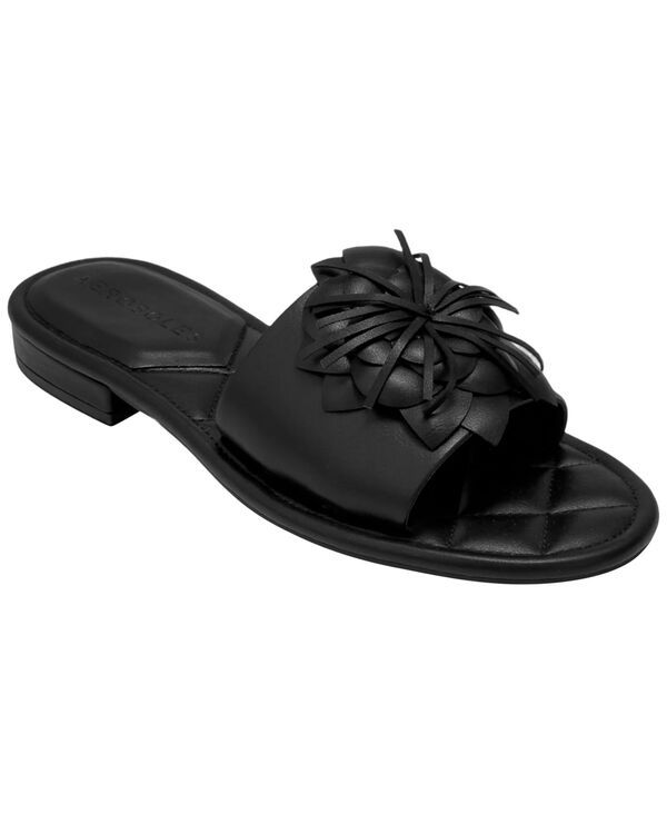 エアロソールズ レディース シューズ サンダル Aerosoles Womens Begonia Round Toe Flat Sandals Black ブラック