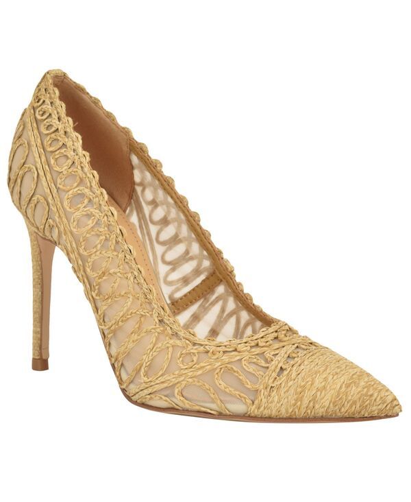 ナインウェスト レディース シューズ パンプス Nine West Womens Frista Woven Pointed Toe Stiletto Dress Pumps Natural