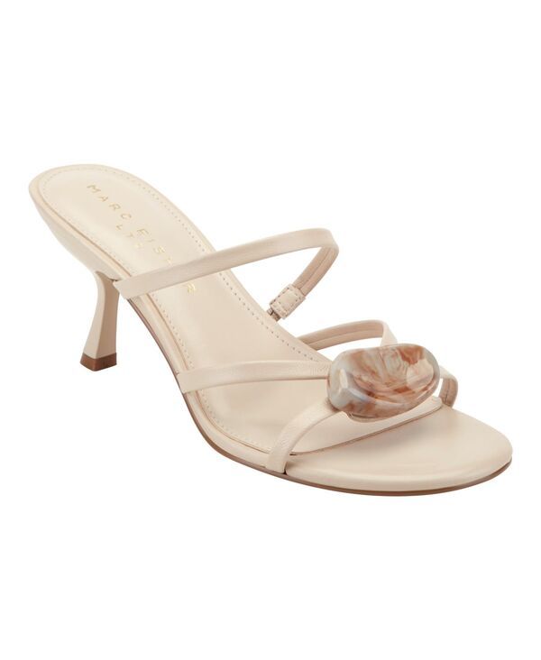 マーク・フィッシャー レディース シューズ サンダル レザー Marc Fisher LTD Womens Natesa Ornamented Strappy Leather Dressandals Light Naturaleather