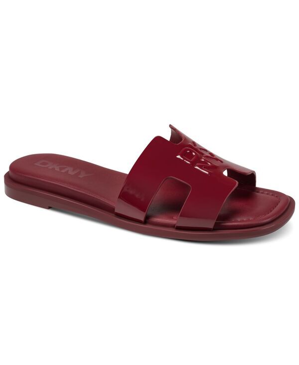 ダナ キャラン ニューヨーク レディース シューズ サンダル DKNY Womens Columba Slide Flat Sandals Ruby Red Patent レッド