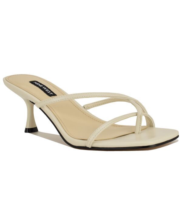 ナインウェスト レディース シューズ サンダル ヒール Nine West Womens Anirey Strappy Kitten Heel Dressandals Cream クリーム