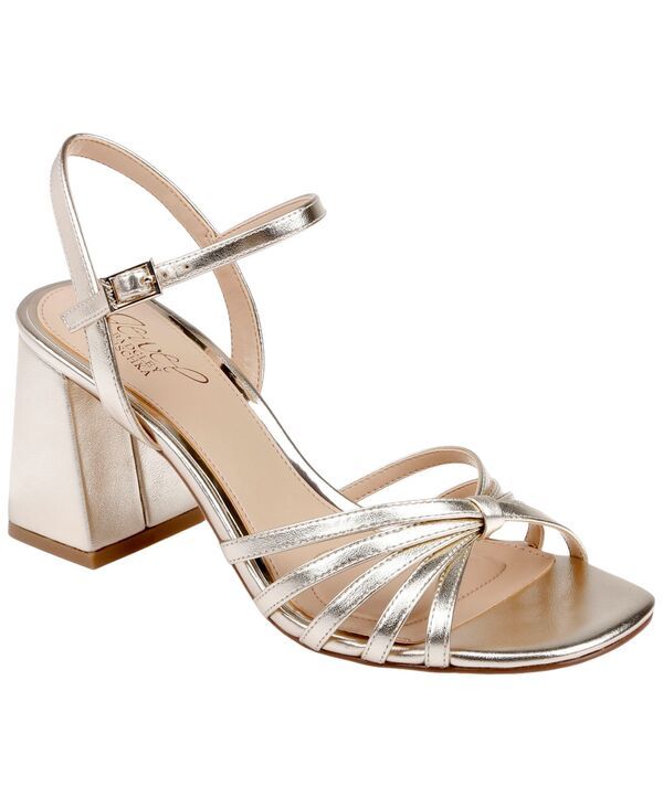 ジュウェルダグレイミシュカ レディース シューズ サンダル Jewel Badgley Mischka Womens Patience Square Toe Dressandals Light Gold Leather ゴールド