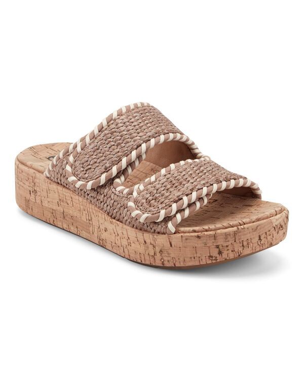 アース レディース シューズ サンダル プラットフォーム プリント Earth Womensprinti Platform Wedge Footbed Sandals Brown ブラウン