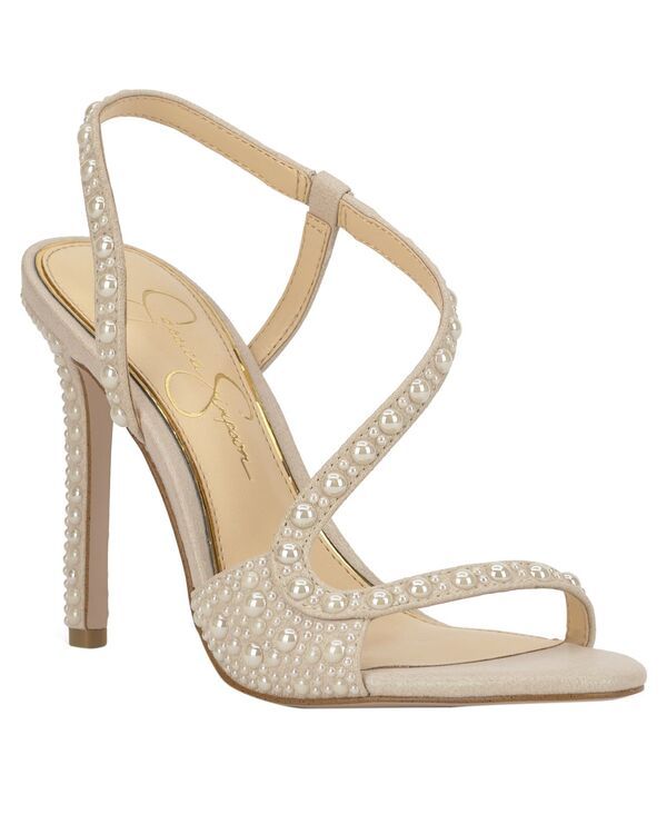 ジェシカシンプソン レディース シューズ サンダル Jessica Simpson Womens Jaycin BarelyThere Pearl Embellished Sandalsoft Ivory Pearl アイボリー
