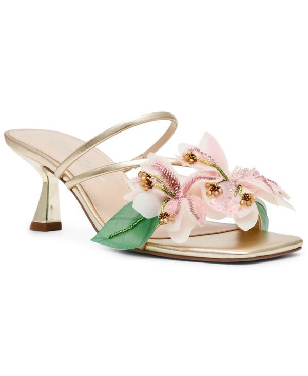 ベッツィジョンソン レディース シューズ サンダル フラワー柄 フラワー Betsey Johnson Womens Wells Floral Slide Dressandals Light Gold ゴールド