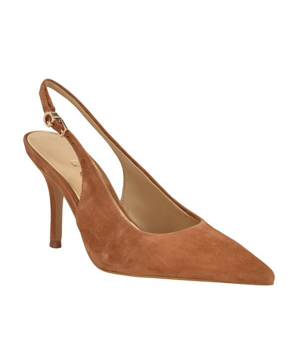 ゲス レディース シューズ パンプス GUESS Womens Princelsa Pointed Toe Slingback Pumps Caramel Suede
