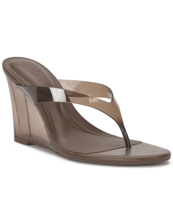 アイエヌシー インターナショナル コンセプト レディース シューズ サンダル ヒール INC International Concepts Womens Myndi Wedge Heel Sandals Rich Truffle