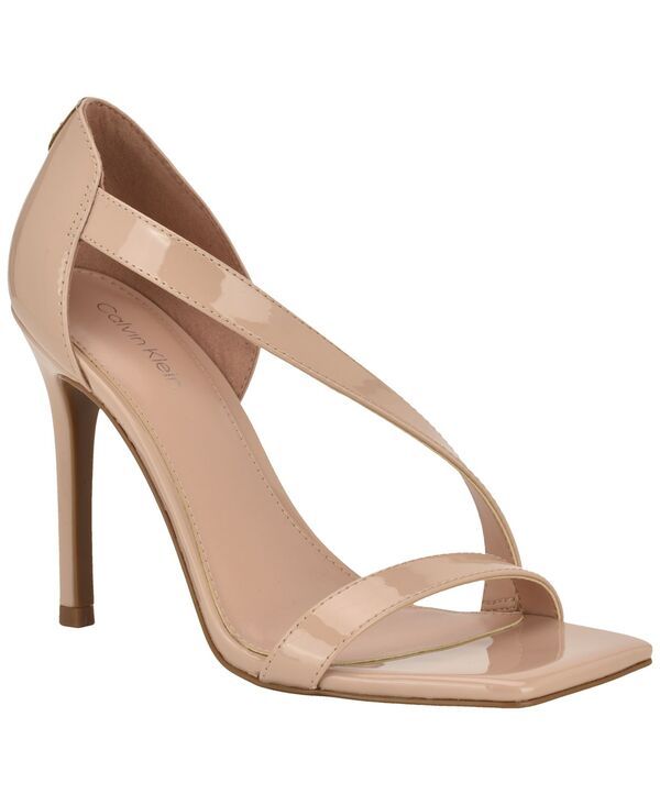 カルバンクライン レディース シューズ サンダル アシンメトリー Calvin Klein Womens Tracy Asymmetrical Strap High Stiletto Dressandals Light Natural Patent