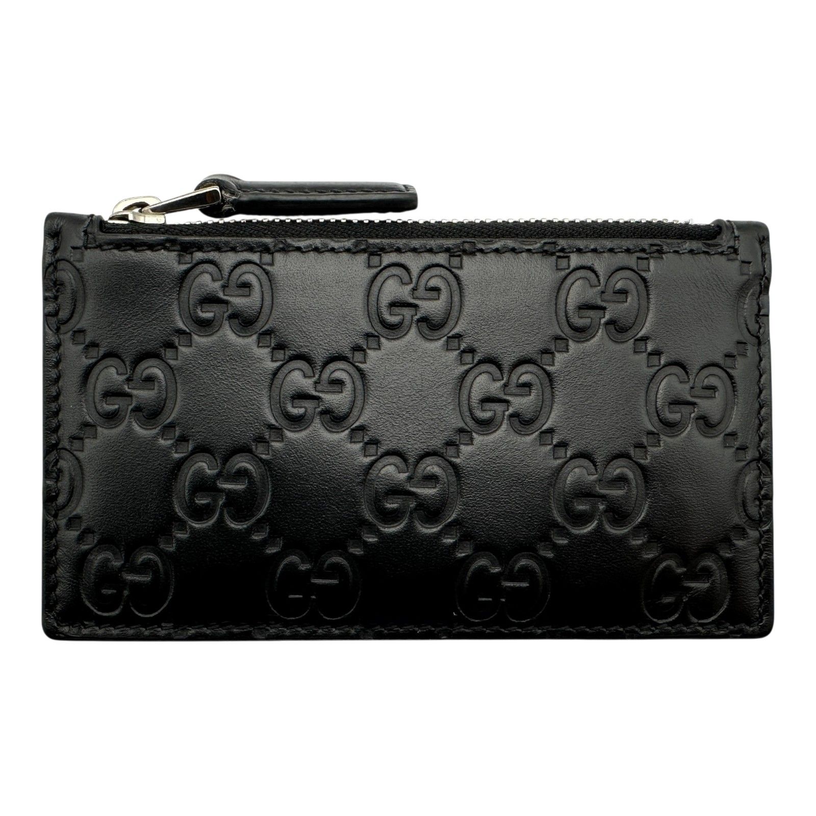 グッチ GUCCI グッチシマ フラグメントケース 779876 ブラック グッチシマレザー レディース カードケース