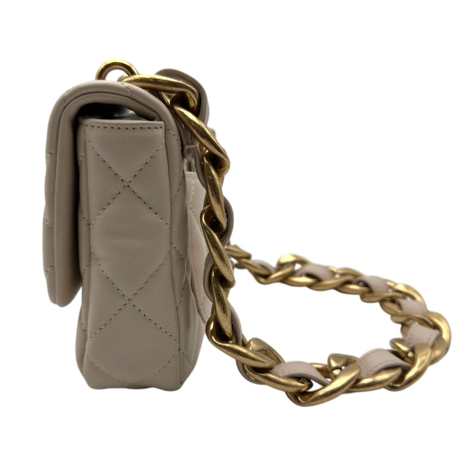 シャネル CHANEL マトラッセ ミニフラップ バッグ AS3214 ベージュ 