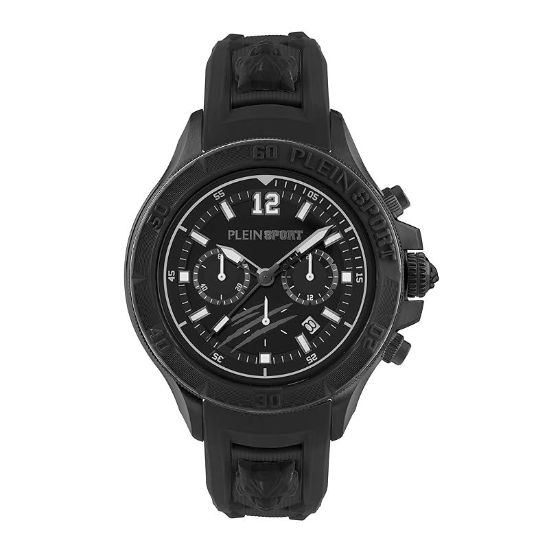 【新品】 【PLEIN SPORT】 メンズ 腕時計 Watch プレインスポーツ WARRIOR TECH ウォリアーテック PS6BA1024 クォーツ 5気圧防水 ミネラルガラス ブラック文字盤 ステンレススチール [並行輸入品]