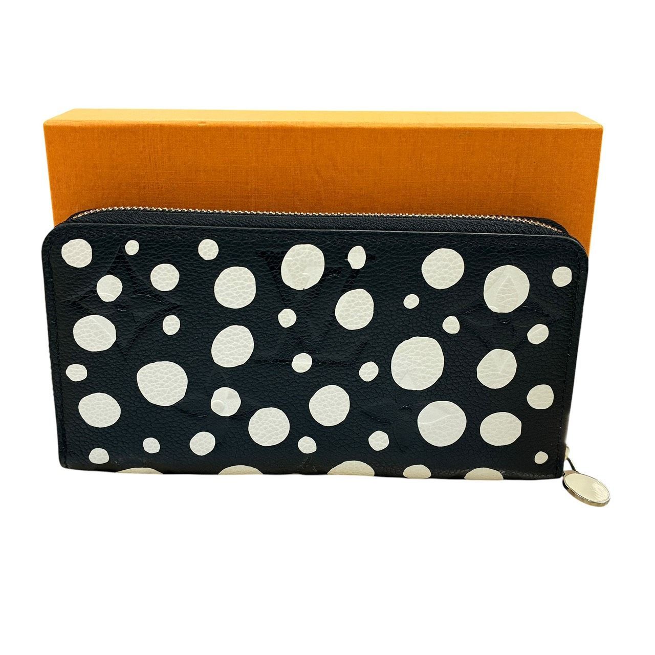 LOUIS VUITTON ルイ・ヴィトン アンプラント 草間彌生コラボ インフィニティ ドット ジッピーウォレット M81906 長財布 ブラック　ホワイト ♯1146010156