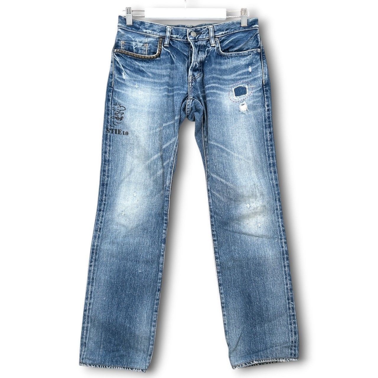 HYSTERIC GLAMOUR × PEANUTS ヒステリックグラマー ピーナッツ ウッドストック デニムパンツ ジーンズ インディゴ サイズ30 レディース 通年 ゴーゴー古着マルイ北千住店 51 No.2453