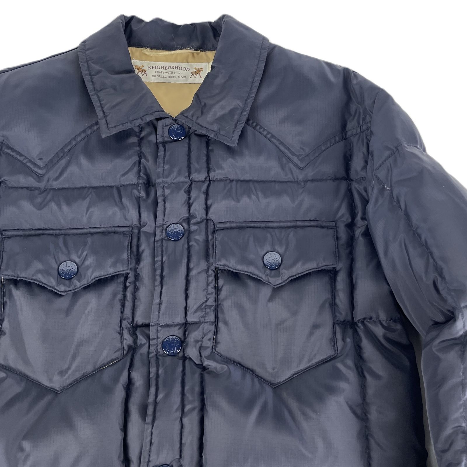 NEIGHBORHOOD ネイビー ナイロンジャケット S NEIGHBORHOOD ネイバーフッド 15AW 152TSNH-SHM04 H.D. / E-SHIRT.L.S