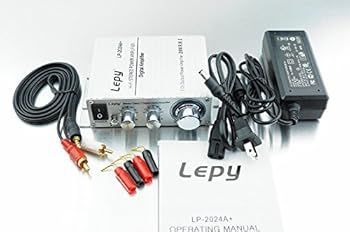 Lepy 新モデル LP-2024A+ シルバーデジタルアンプ本体+RCAオーディオコード+ACアダプタ 12V5A +バナナプラグ LP-2020A バージョンアップ版