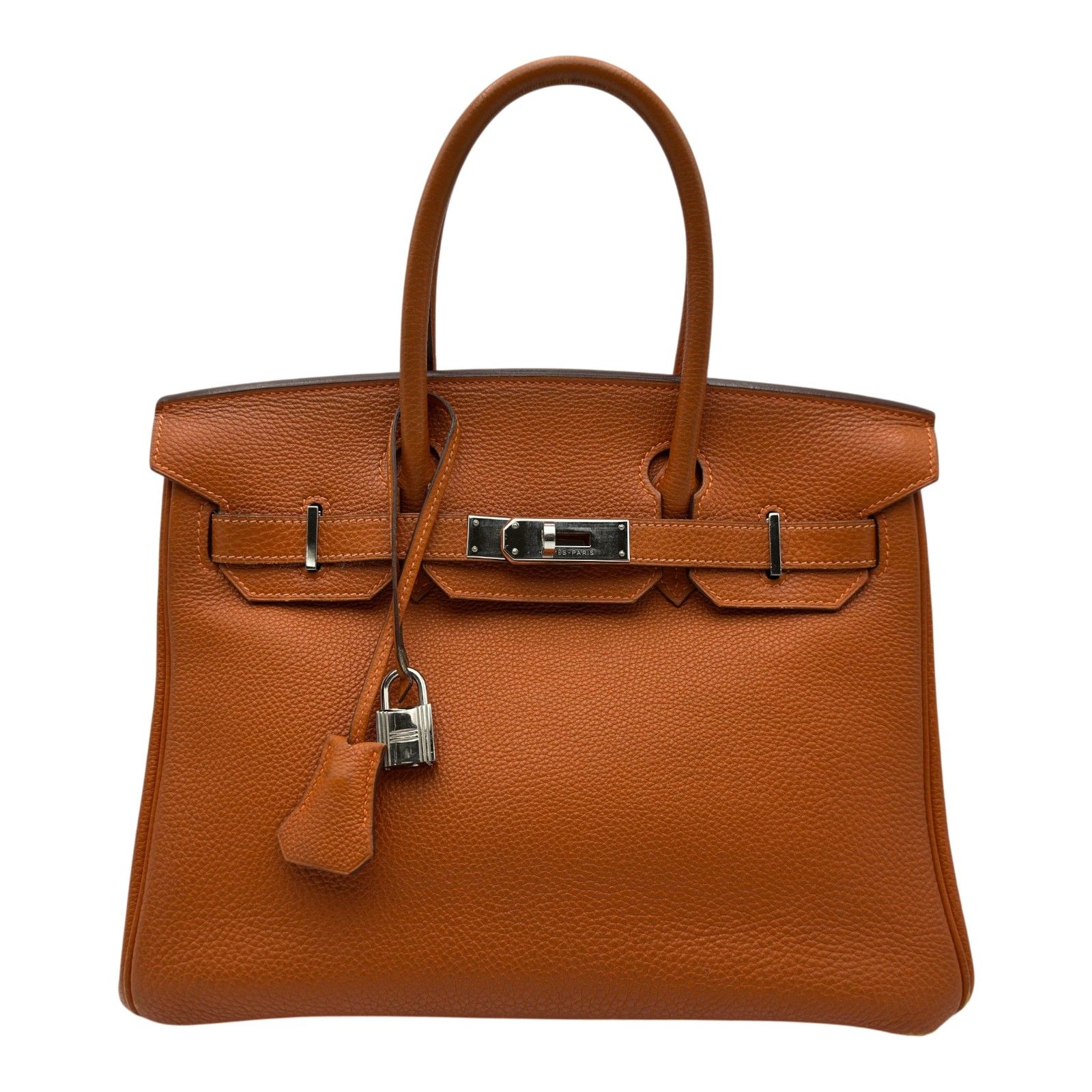 エルメス HERMES バーキン30 □H刻 オレンジ シルバー金具 トリヨン レディース ハンドバッグ 670,000円