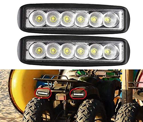 X-STYLE LEDワークライト 18W 作業灯 フォグランプ 6連 LED 高輝度 防水・防塵・長寿命・防振・耐衝撃 汎用 車外灯 農業機械 現場作業 船舶 倉庫作業 照明 12V 24V兼用 広角 ホワイト 2個as 32b3b6d6