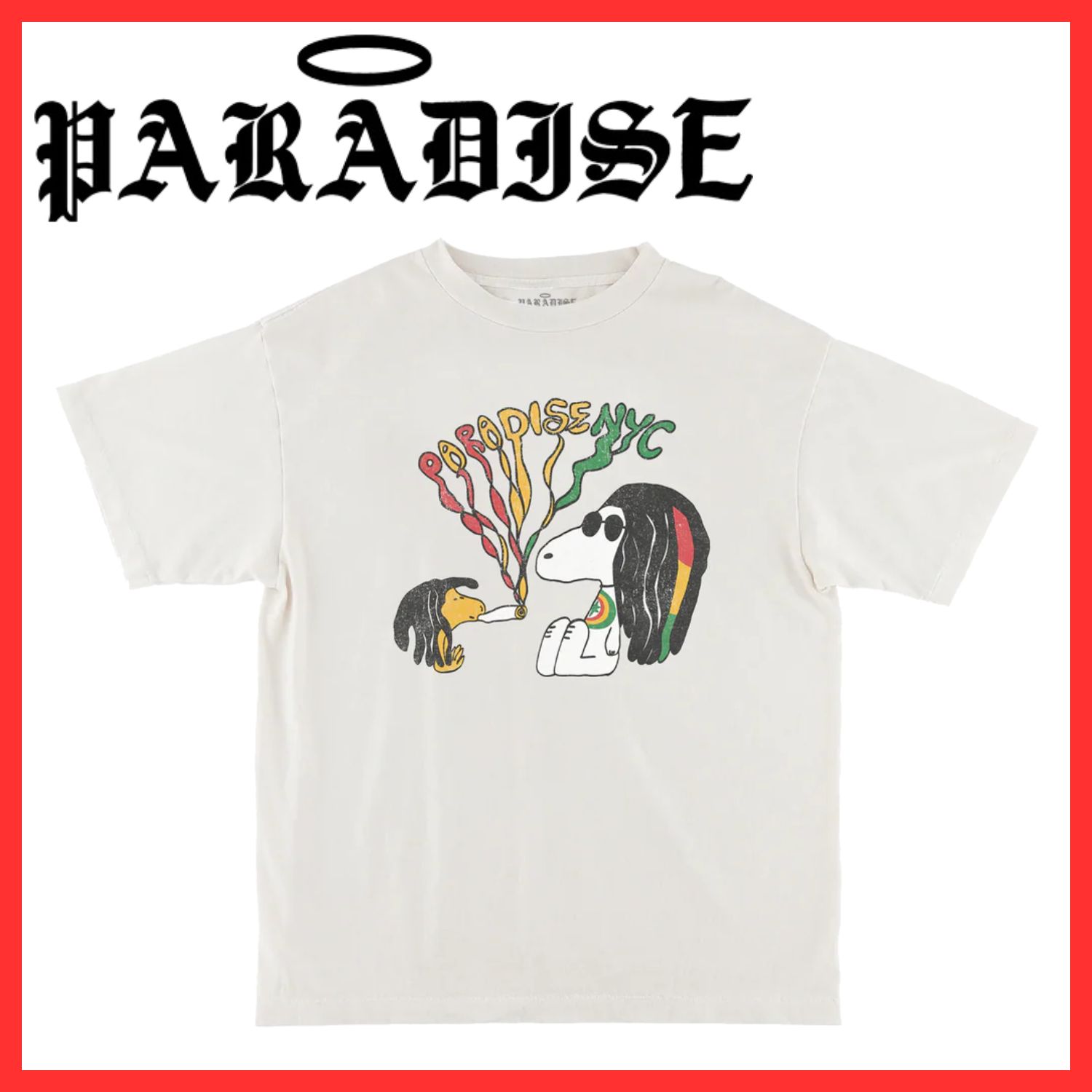 PARADISE NYC BEAGLIZE IT SS LARGE WHITA（パラダイス・Tシャツ・Lサイズ）