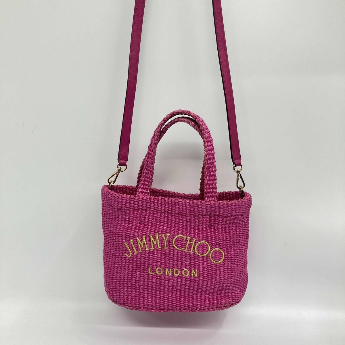 JIMMY CHOO/ジミーチュウ／ショルダーバッグ／ビーチサイドミニラフィア／G6T89X／夏