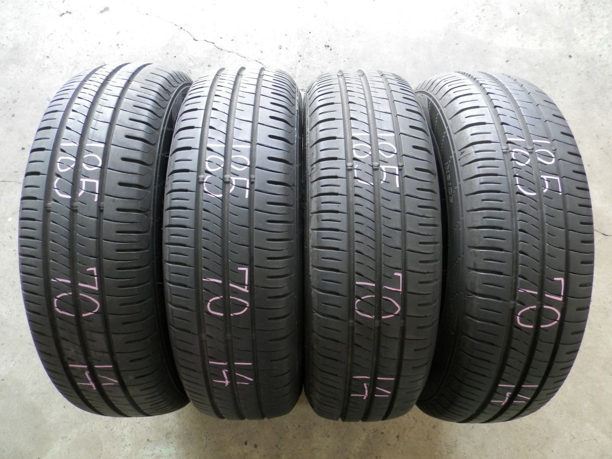 185/70R14 ダンロップ ENASAVE EC204 ラジアルタイヤ 4本SET 2022年製 夏タイヤ
