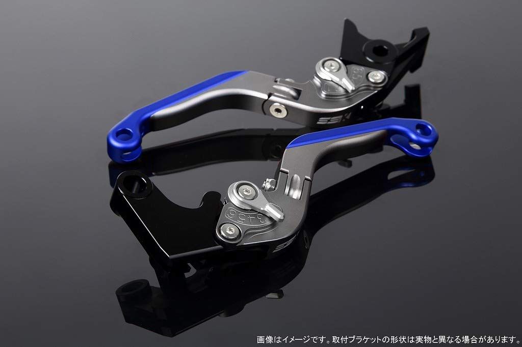 新品 SSK スピードラ アジャストレバーセット 可倒延長式 レバー本体カラー:マットチタン アジャスターカラー:マットシルバー エクステンションカラー:マットブルー YAMAHA XMAX