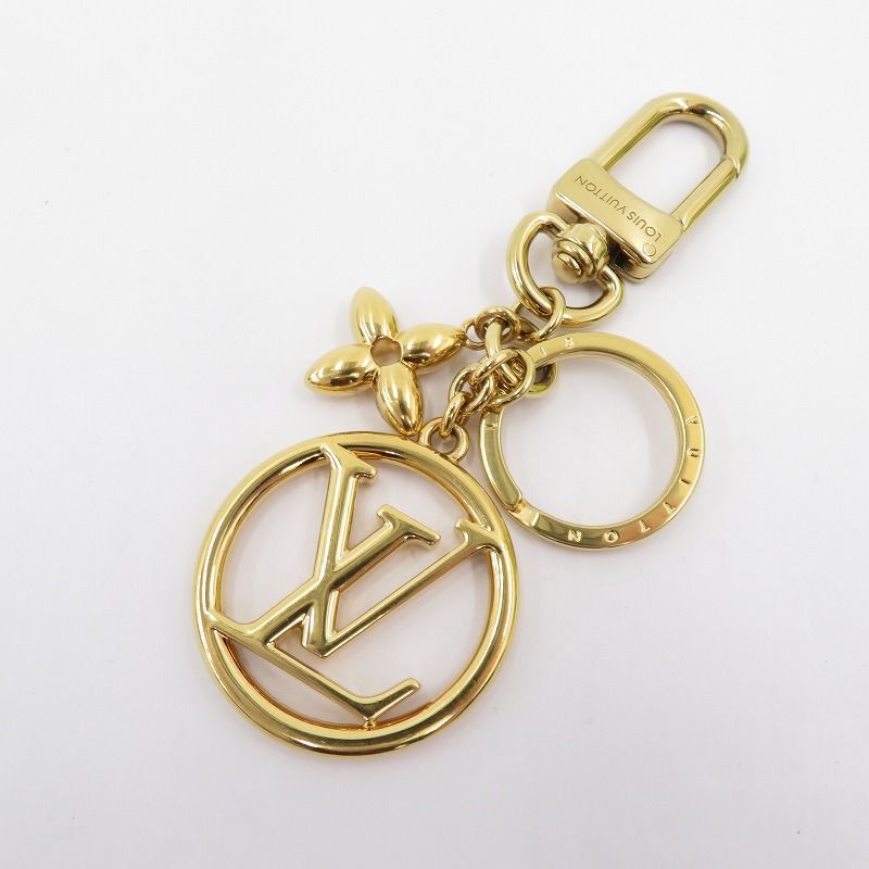 【瀬戸大橋店】 中古 LOUIS VUITTON | ルイ・ヴィトン キーホルダー バッグチャーム・LV サークル M01653 ゴールド 【135】