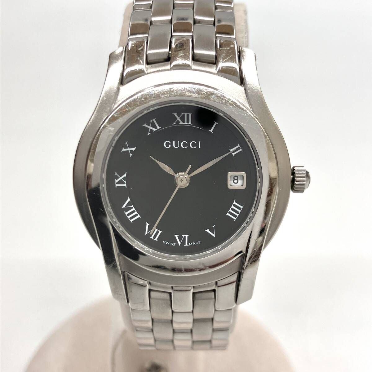 GUCCI グッチ 5500L クォーツ 腕時計 レディース 黒文字盤