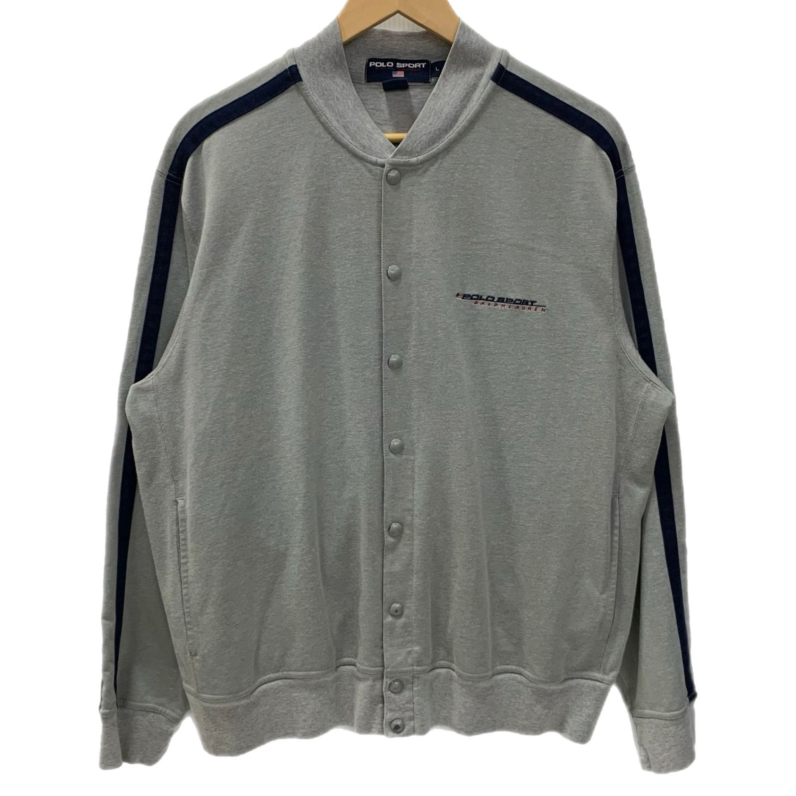 ラルフローレン RALPH LAUREN ポロスポーツ POLO SPORT ブルゾン スナップボタン ジャケット グレー Lサイズ 201MT-6107