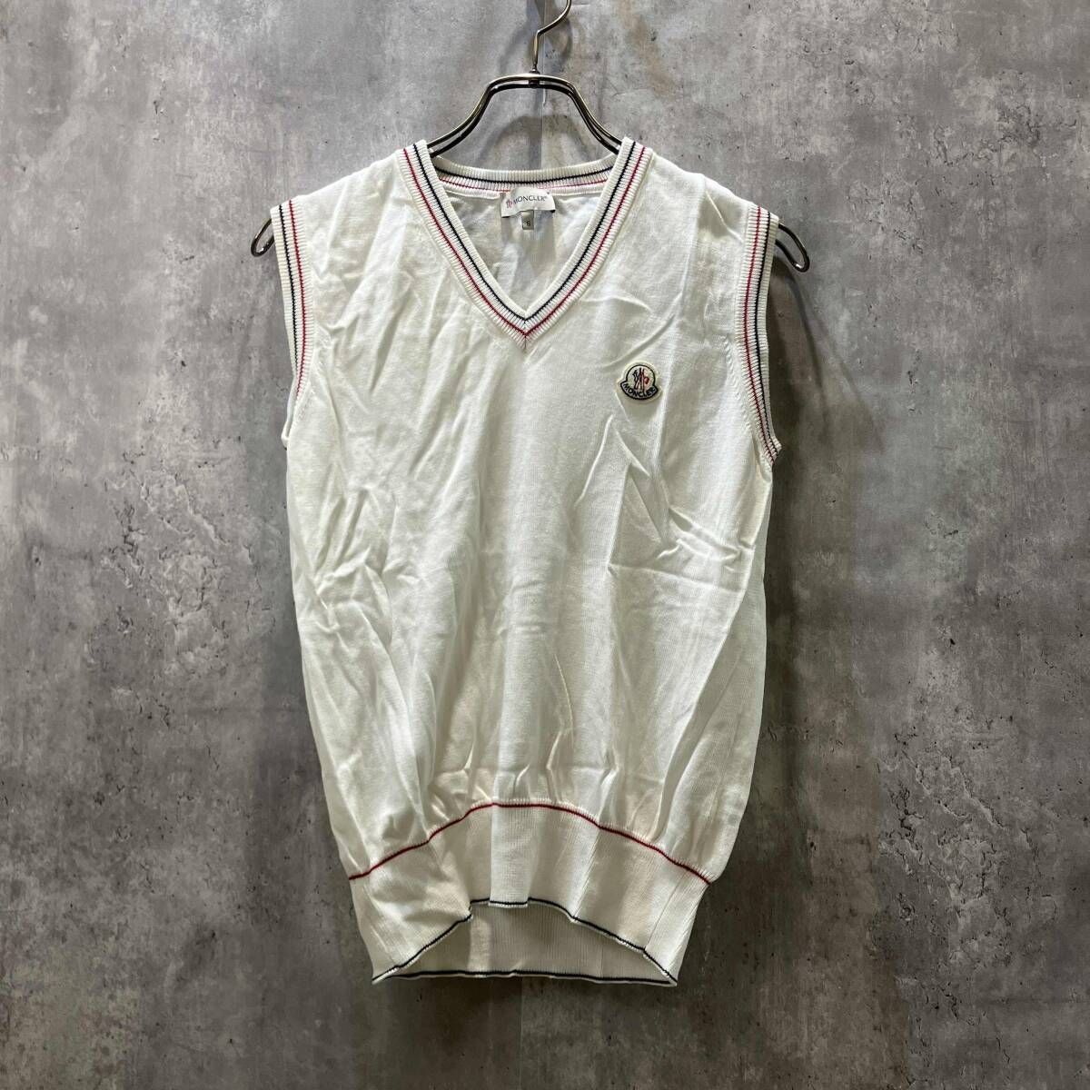 MONCLER ニットベスト size S ホワイト モンクレール
