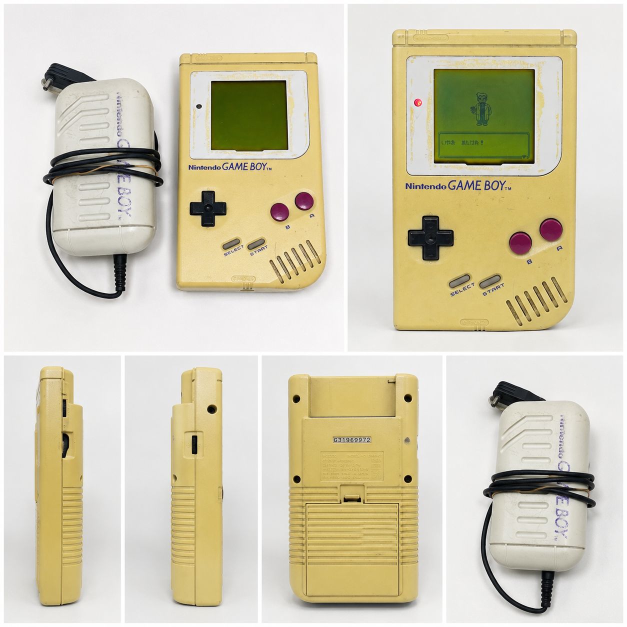 【希少】Nintendo GAME BOY 初代ゲームボーイ 本体＋ACアダプターセット 動作確認済み