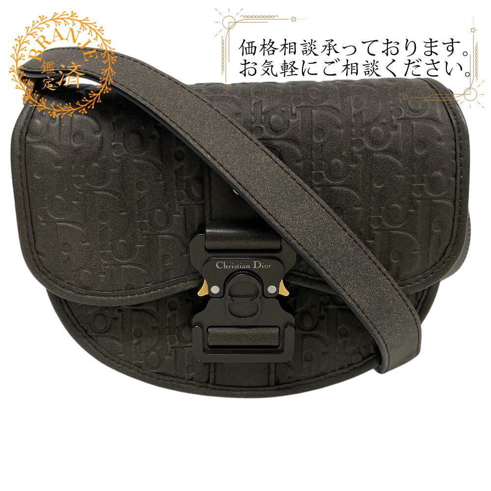 Christian Dior/クリスチャンディオール ギャロップ レザー ショルダーバッグ ブラウン レディース ブランド