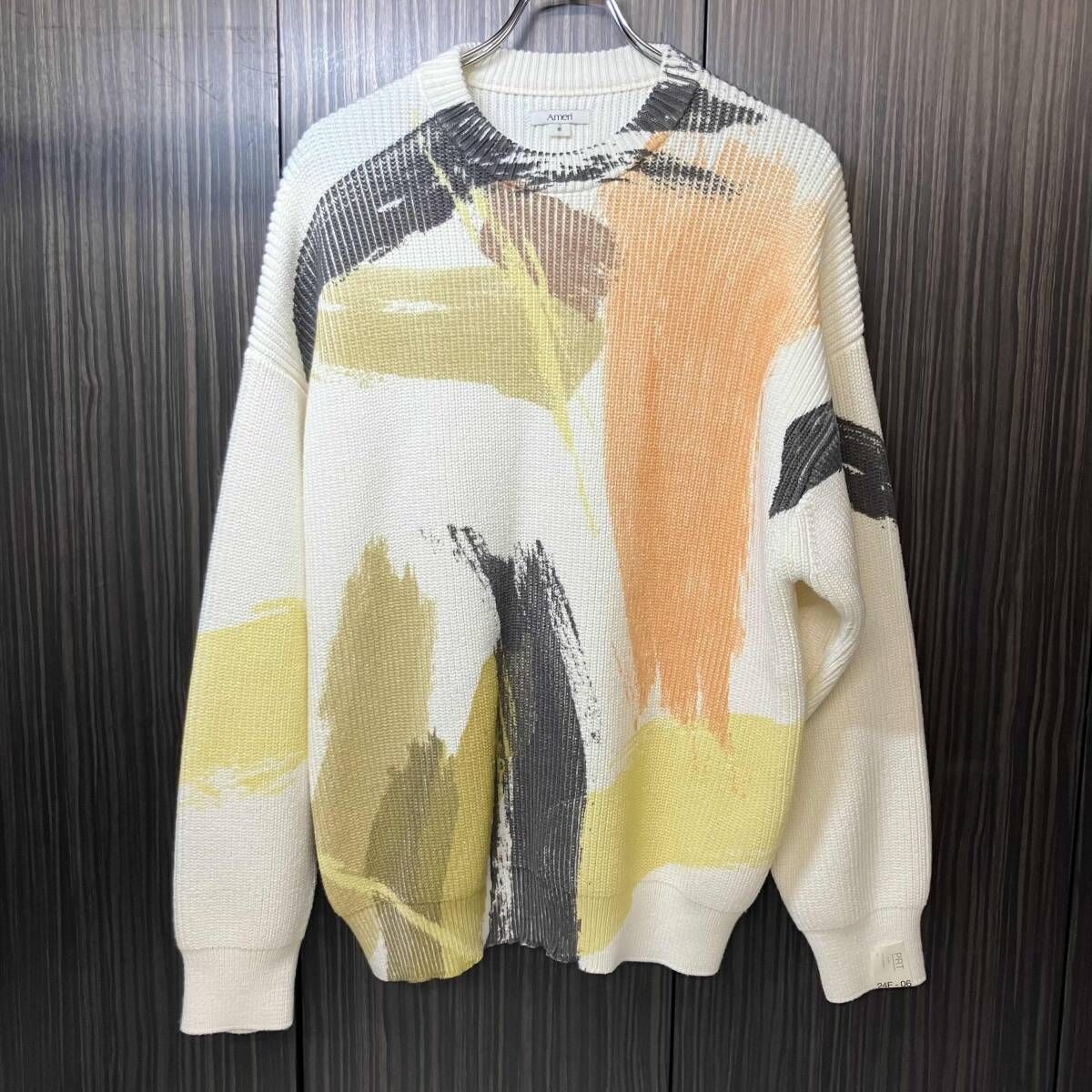 Ameri VINTAGE 長袖ニット Fサイズ ホワイト 0224201211370 アメリヴィンテージ