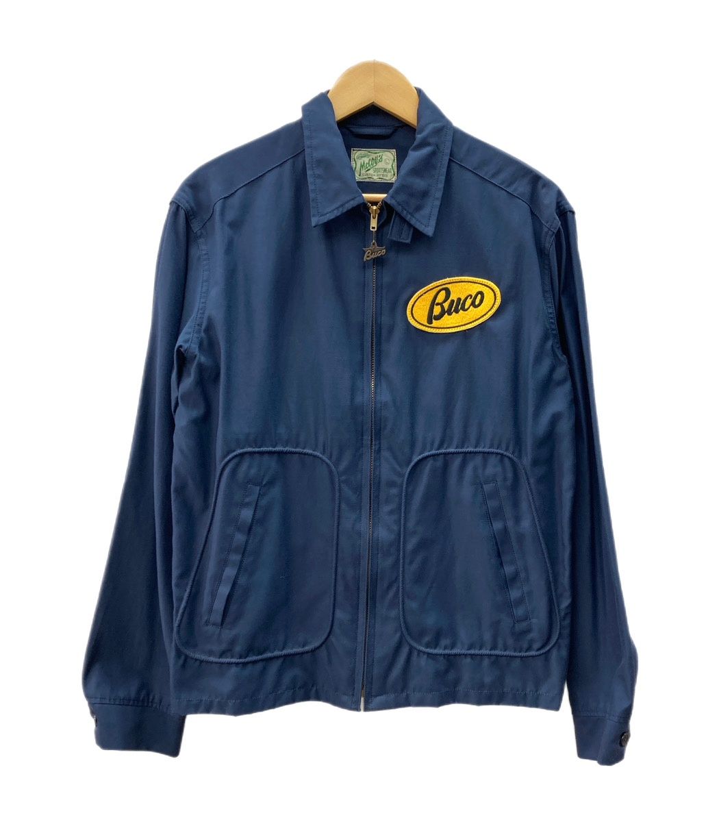 ブコ Buco リアルマッコイズ THE REAL McCOY'S Sports Jacket スポーツジャケット モーターサイクル レーシング 紺 ジャケット 刺繍 ネイビー Lサイズ 104MT-3208