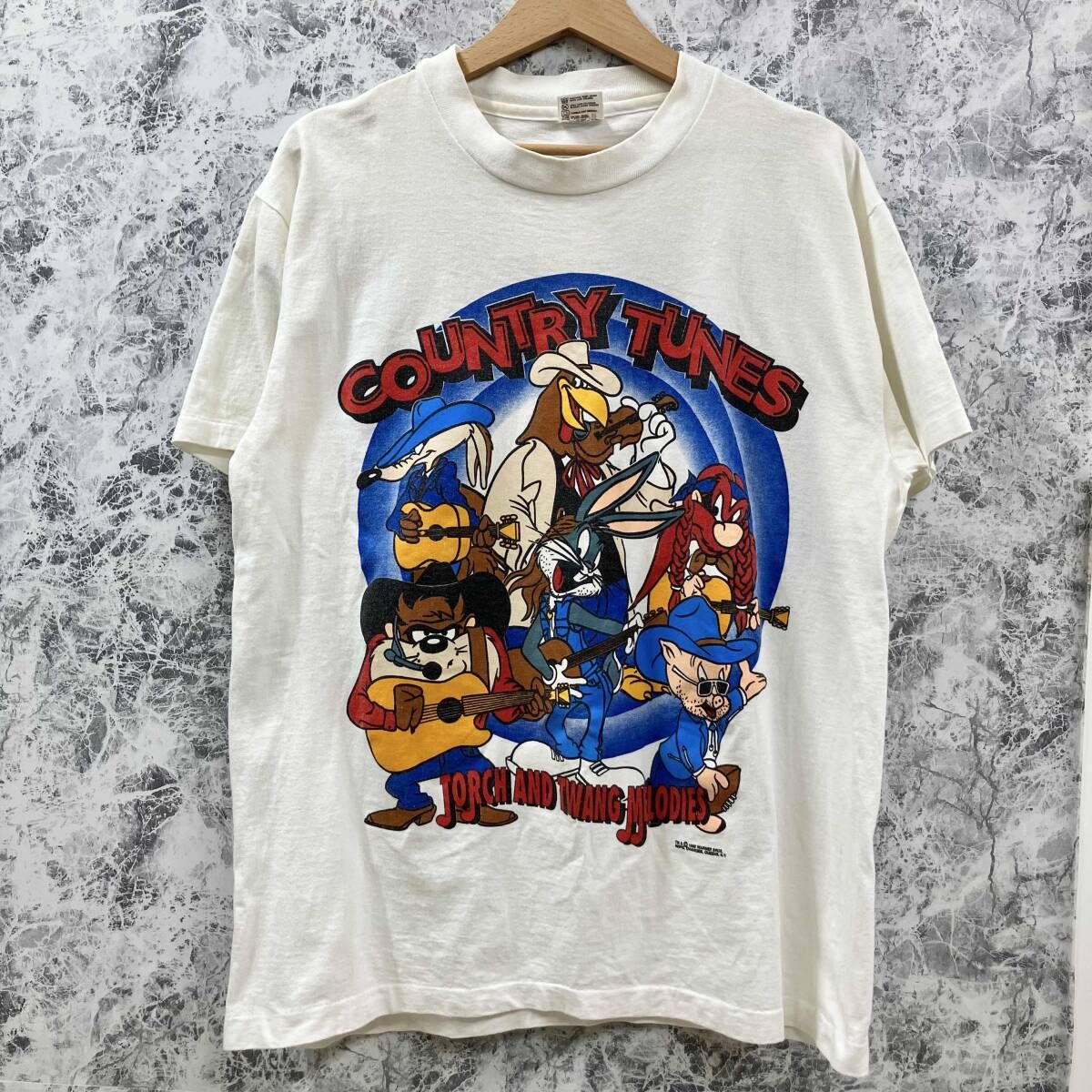 anvil / アンヴィル LOONY TUNES 半袖Tシャツ シングルステッチ 両面プリントUSA製 Lサイズ