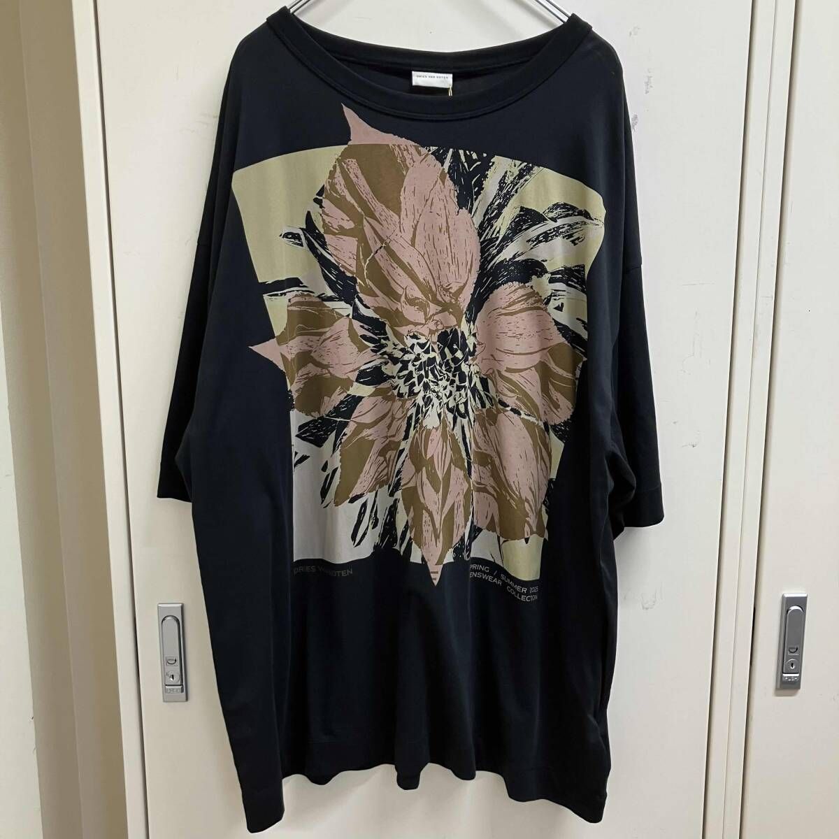 25ss DRIES VAN NOTEN HUINPR 1608 M.K. TEE サイズL ブラック ドリスヴァンノッテン