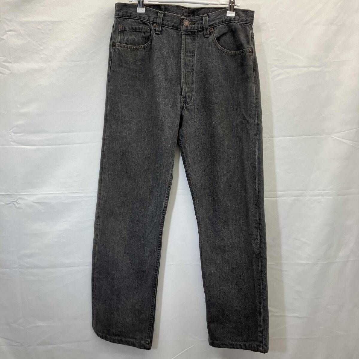 90s LEVI‘S / リーバイス / ジーンズ / 501 / USA製 / 先染め / ブラック / W33 L34 / グレー / ボタン裏552
